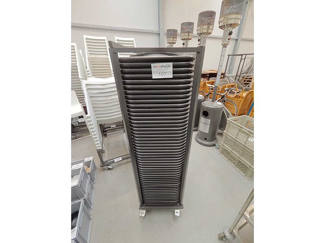 Klapstoel, grijs/zwart, inclusief transportkar (50x) - afbeelding 3 van  4