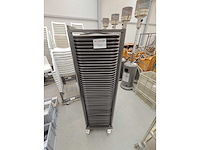 Klapstoel, grijs/zwart, inclusief transportkar (50x) - afbeelding 3 van  4