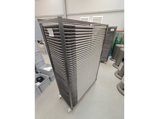 Klapstoel, grijs/zwart, inclusief transportkar (50x) - afbeelding 4 van  4