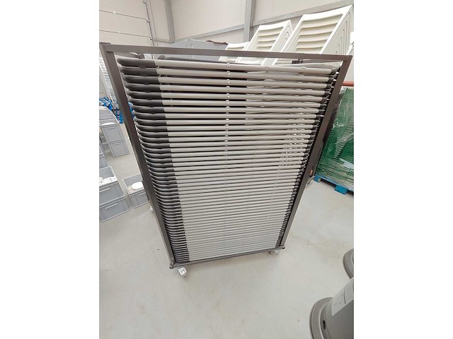 Klapstoel, grijs/zwart, inclusief transportkar (50x) - afbeelding 3 van  4