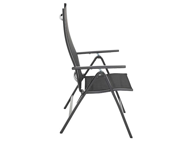 Klapstoel (x2) xl, ergonomische vorm, verstelbaar in 7 posities, ondersteunt tot 140 kg - wit - afbeelding 4 van  8