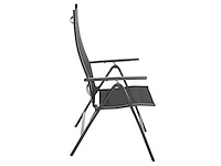 Klapstoel (x2) xl, ergonomische vorm, verstelbaar in 7 posities, ondersteunt tot 140 kg - wit - afbeelding 4 van  8