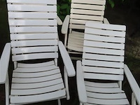 Klapstoelen wit 4 stuks - afbeelding 1 van  3