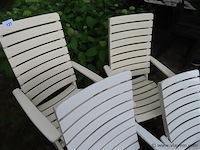 Klapstoelen wit 4 stuks - afbeelding 2 van  3