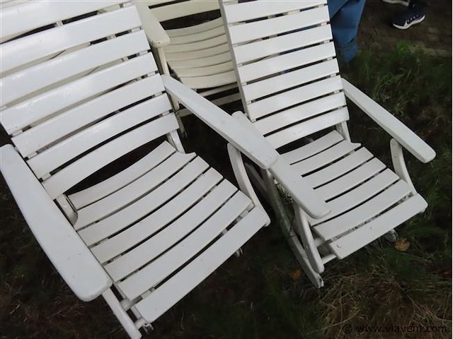 Klapstoelen wit 4 stuks - afbeelding 3 van  3