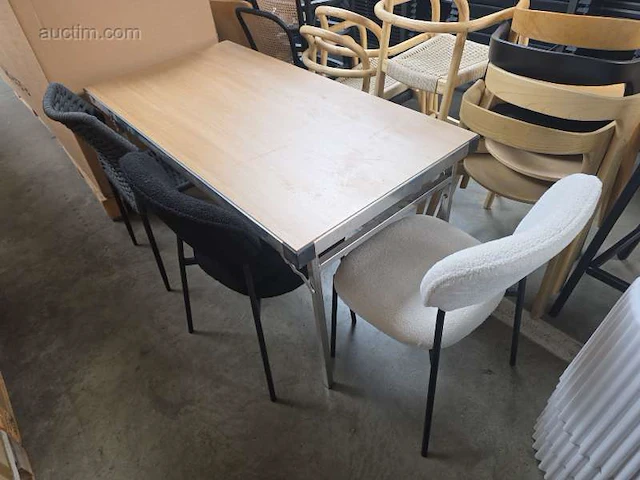 Klaptafel met 3 diverse stoelen flexfurn - afbeelding 1 van  6