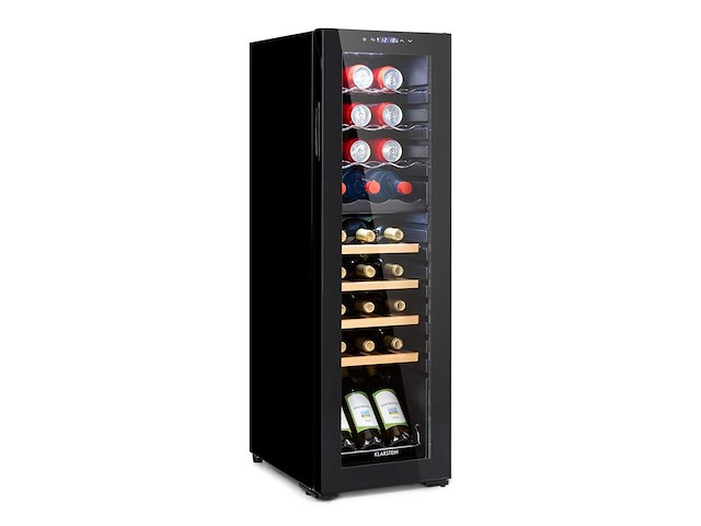 Klarstein bovella 27 duo+ dual-zone wijnkelder 74l 27 flessen glasdeur - afbeelding 1 van  3