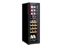 Klarstein bovella 27 duo+ dual-zone wijnkelder 74l 27 flessen glasdeur - afbeelding 1 van  3