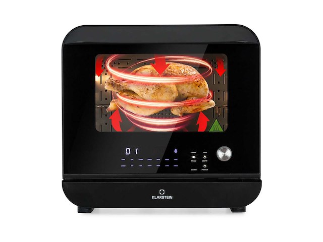 Klarstein vita pro unique 18 l vrijstaande 2450 w hot air frieuse zwart - afbeelding 2 van  9