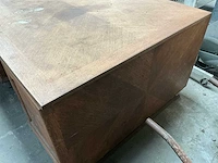 Klassiek houten directiebureau met 2 kastdeuren en opbergruimte - afbeelding 3 van  3