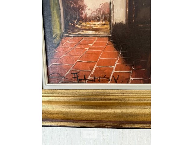 Klassiek schilderij van boereninterieur - afbeelding 2 van  2