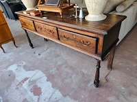 Klassieke antieke engelse dressoir met 3 laden 175x50x80 cm - afbeelding 2 van  8