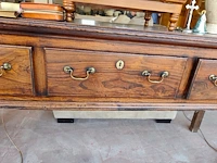 Klassieke antieke engelse dressoir met 3 laden 175x50x80 cm - afbeelding 6 van  8
