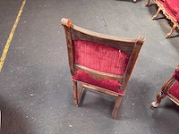 Klassieke stijl red velvet bank / woonkamer – 3 delen - afbeelding 8 van  22