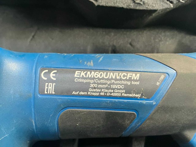 Klauke ekm60unvcfm accu elektrohydraulische perstang - afbeelding 7 van  8