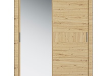 Kledingkast attitude 191cm met 2 deuren & spiegel - eik - afbeelding 2 van  5