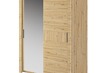 Kledingkast attitude 191cm met 2 deuren & spiegel - eik - afbeelding 3 van  5