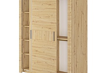 Kledingkast attitude 191cm met 2 deuren & spiegel - eik - afbeelding 4 van  5