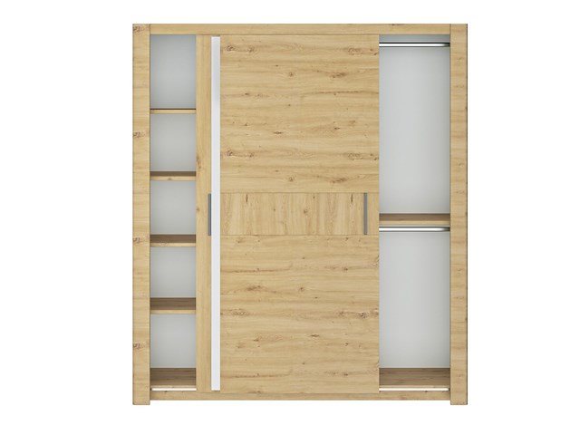 Kledingkast attitude 191cm met 2 deuren & spiegel - eik - afbeelding 5 van  5