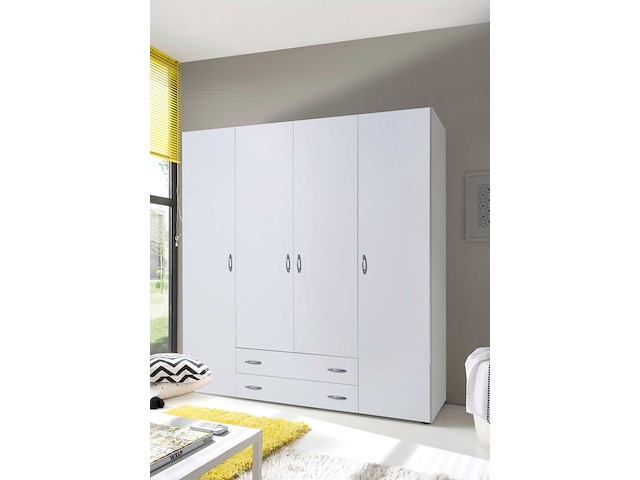 Kledingkast base | 160 x 52 x 177 cm | wit - afbeelding 1 van  7