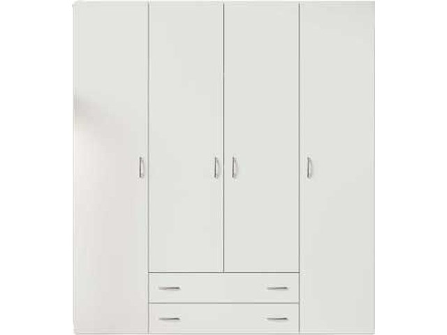 Kledingkast base | 160 x 52 x 177 cm | wit - afbeelding 2 van  7