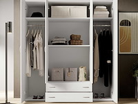 Kledingkast base | 160 x 52 x 177 cm | wit - afbeelding 4 van  7