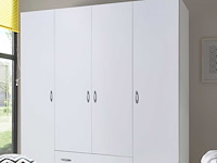 Kledingkast base | 160 x 52 x 177 cm | wit - afbeelding 1 van  7