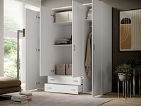 Kledingkast base | 160 x 52 x 177 cm | wit - afbeelding 2 van  7
