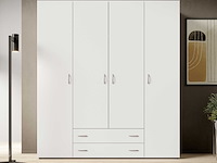 Kledingkast base | 160 x 52 x 177 cm | wit - afbeelding 6 van  7
