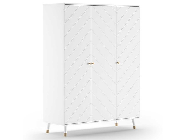 Kledingkast billy - 150x59x200 cm - mdf/wit - afbeelding 2 van  3