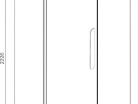 Kledingkast bo0 met 2 legplanken, kledingroede en langwerpige deurgreep - grenen/oudroze - afbeelding 4 van  5