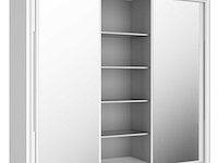 Kledingkast cody 231cm met 3 schuifdeuren & spiegel - wit - afbeelding 3 van  7