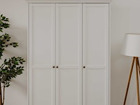 Kledingkast landwood 120cm met 3 deuren - wit - afbeelding 1 van  7