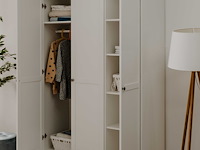 Kledingkast landwood 120cm met 3 deuren - wit - afbeelding 6 van  7