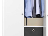 Kledingkast landwood 80cm met 2 deuren - wit - afbeelding 7 van  7
