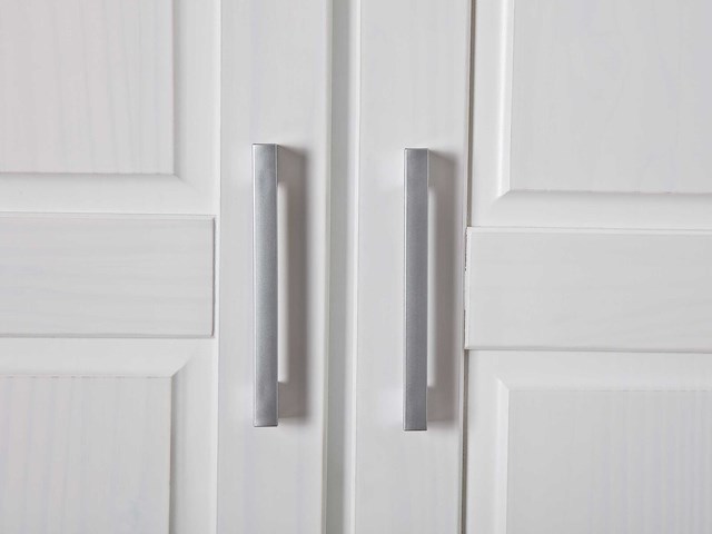 Kledingkast leon 95 cm - witte kast met 2 deuren en legplank - afbeelding 2 van  8