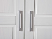 Kledingkast leon 95 cm - witte kast met 2 deuren en legplank - afbeelding 2 van  8