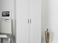 Kledingkast leon 95 cm - witte kast met 2 deuren en legplank - afbeelding 8 van  8