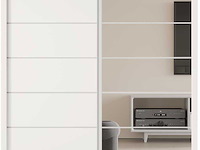 Kledingkast mike | 183 x 53 x 198 cm | met spiegel | wit - afbeelding 2 van  7