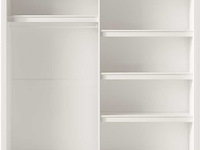 Kledingkast mike | 183 x 53 x 198 cm | met spiegel | wit - afbeelding 5 van  7
