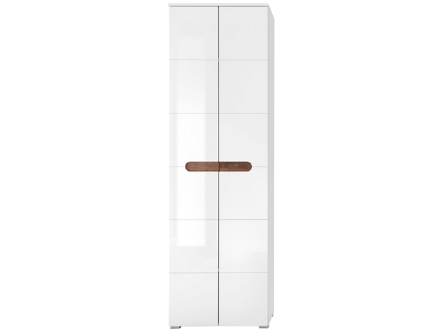 Kledingkast nuro 60cm 2 deuren - hoogglans wit - afbeelding 1 van  2