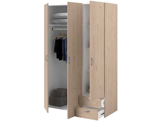 Kledingkast salvador | 3 deuren, 2 laden | jackson oak - afbeelding 5 van  7