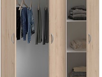 Kledingkast salvador | 3 deuren, 2 laden | jackson oak - afbeelding 6 van  7