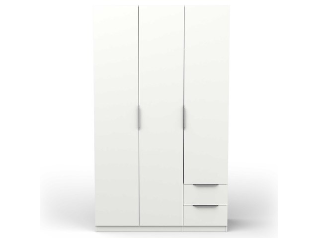 Kledingkast spectre 120cm - mat wit - afbeelding 1 van  7