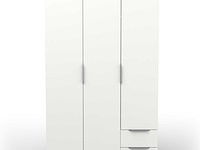 Kledingkast spectre 120cm - mat wit - afbeelding 1 van  7