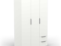 Kledingkast spectre 120cm - mat wit - afbeelding 3 van  7