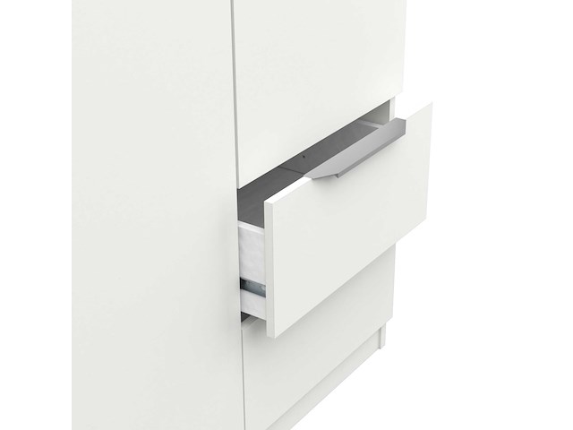 Kledingkast spectre 120cm - mat wit - afbeelding 4 van  7