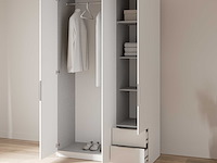 Kledingkast spectre 120cm - mat wit - afbeelding 6 van  7