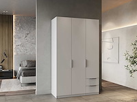 Kledingkast spectre 120cm - mat wit - afbeelding 7 van  7