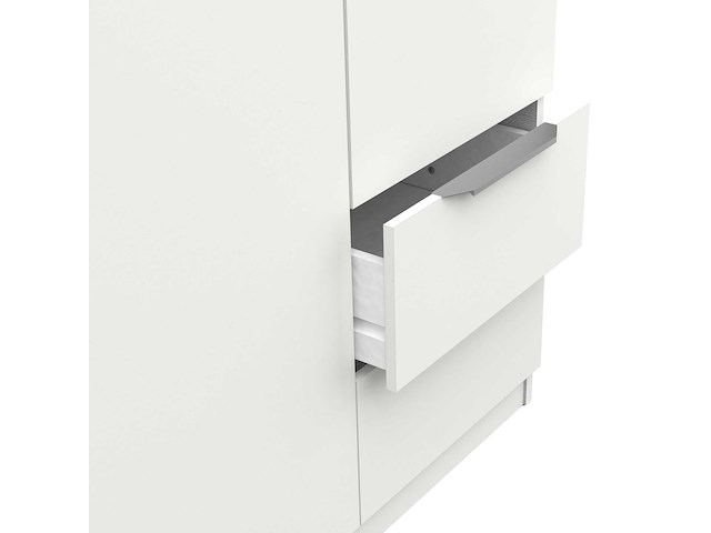 Kledingkast spectre 120cm 6 deuren & 2 lades - mat wit - afbeelding 3 van  6